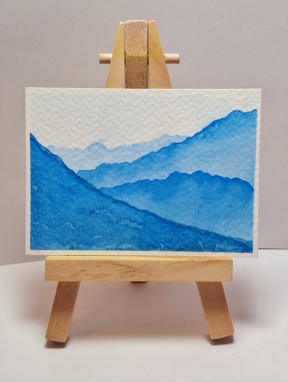 "Glacial Breeze" Hand-painted gouache painting